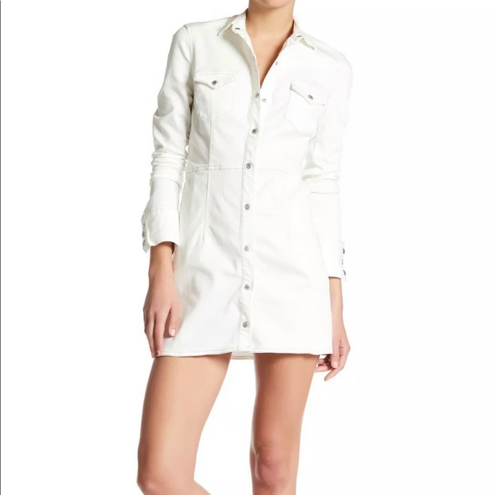 Free People White Dress Size L